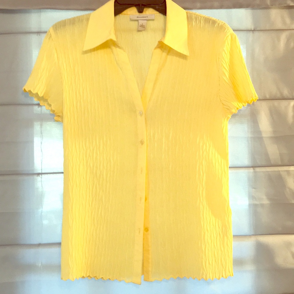Dress Barn Button Down Blouse size Lrg 👚🎄